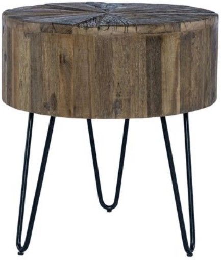 Liberty Canyon Railroad Brown Accent Table 1