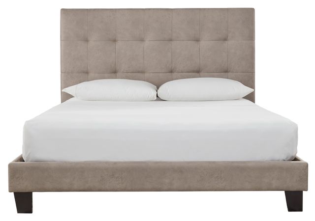 Signature Design by Ashley® Adelloni Light Brown Queen Upholstered Bed 10