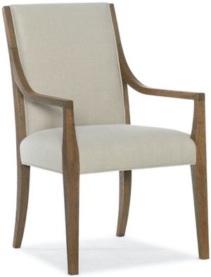 Hooker® Furniture Chapman 2-Piece Samantha Taupe/Sorrel Upholstered Dining Arm Chair Set