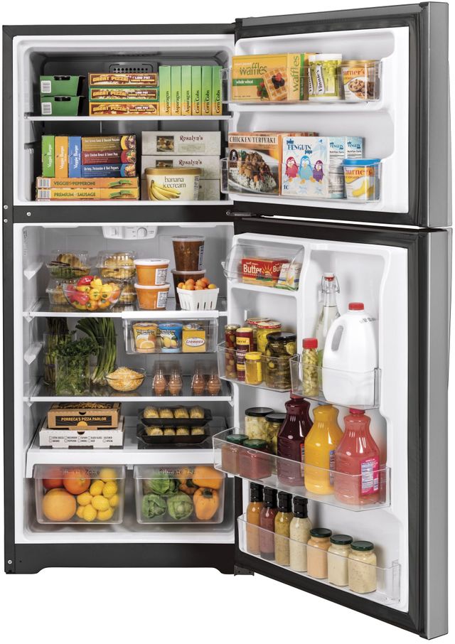 GE® 21.9 Cu. Ft. Stainless Steel Top Freezer Refrigerator-GTS22KSNRSS-2