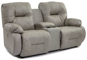 Best® Home Furnishings Brinley Reclining Space Saver Loveseat with Console