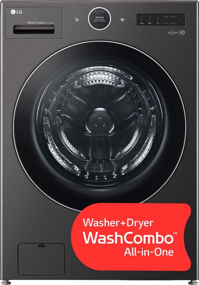 LG 5.0 Cu. Ft. Black Steel Washer Dryer Combo-1