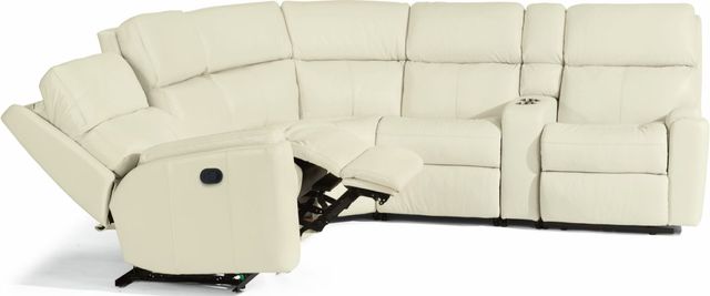 Flexsteel® Rio White Reclining Sectional-1