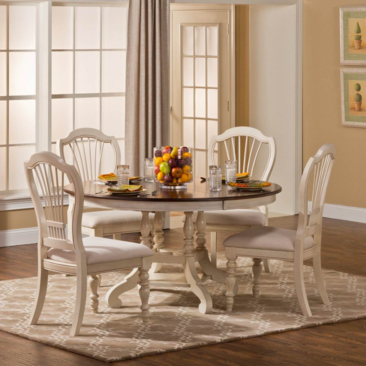 hillsdale pine island round dining set