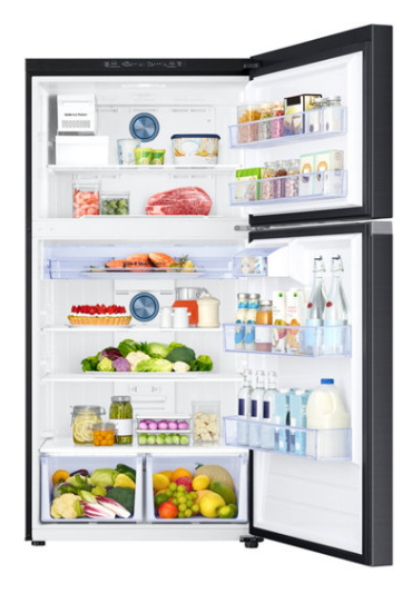 Samsung 21 Cu. Ft. Top Freezer Refrigerator-Fingerprint Resistant Black Stainless Steel - Scratch & Dent 3