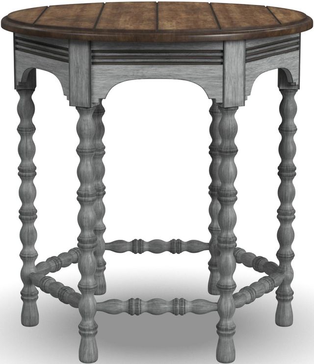 Flexsteel® Plymouth® Distressed Graywash Lamp Table 0