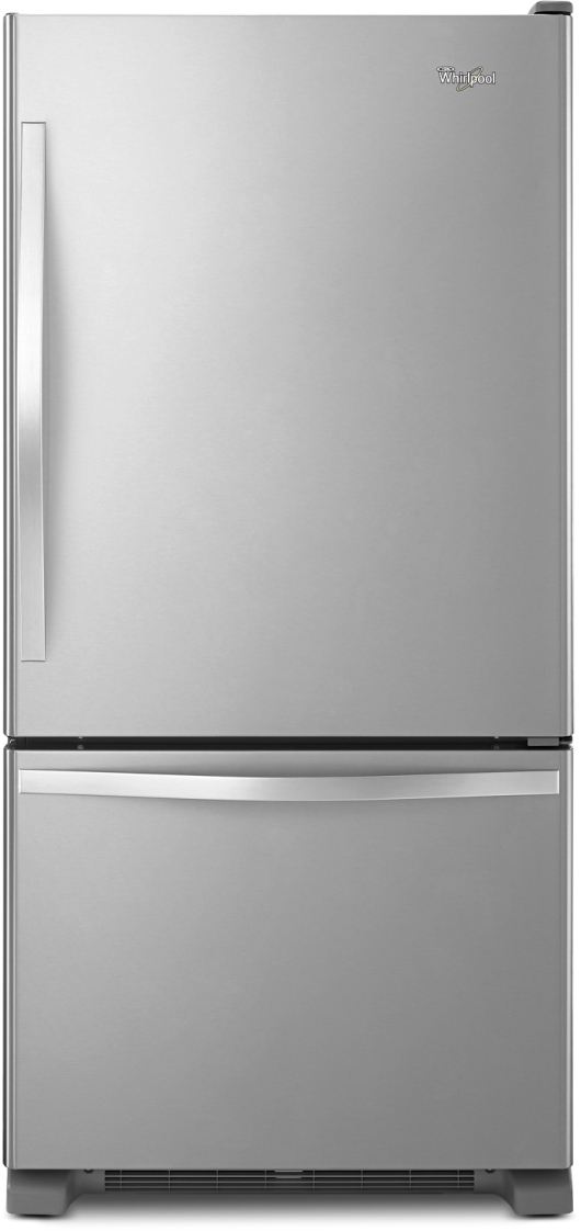 Whirlpool® 18.7 Cu. Ft. Monochromatic Stainless Steel Bottom Freezer ...