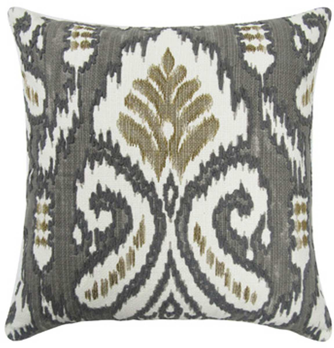 Grey clearance ikat pillow