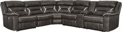 Signature Design by Ashley® Kincord Midnight 4-Piece Reclining Sectional with Power