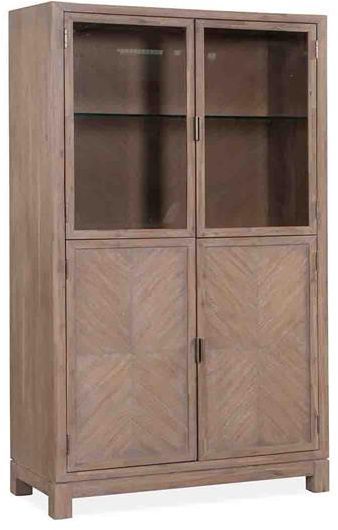 Magnussen Home® Ainsley Cerused Khaki Display Cabinet-0