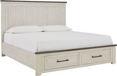 Benchcraft® Brewgan Two-Tone California King Panel Storage Bed