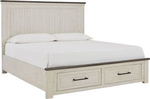 Benchcraft® Brewgan Two-Tone King Panel Storage Bed