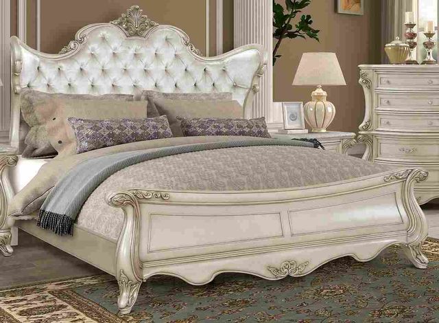 New Classic® Home Furnishings Monique 3-Piece White Queen Bedroom Set-4