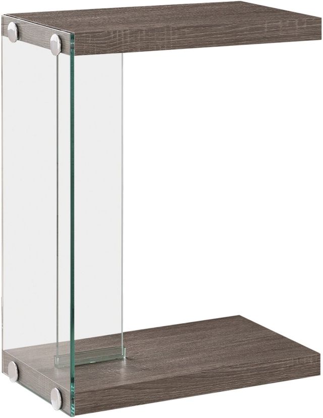 Coaster® Colby Weathered Grey/Clear Accent Table-0
