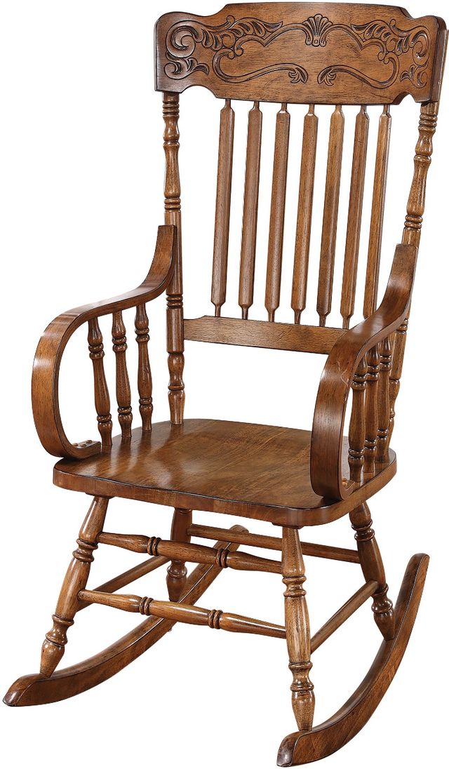 Coaster® Sara Warm Brown Back Rocking Chair