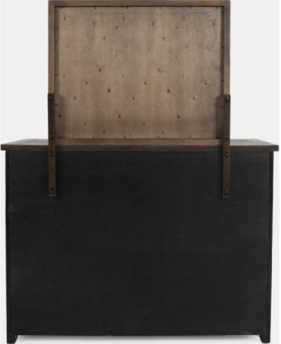 Jofran Inc. Madison County Vintage Black Dresser and Mirror Set-2