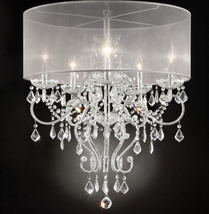 Furniture of America® Rigel Silver Ceiling Lamp