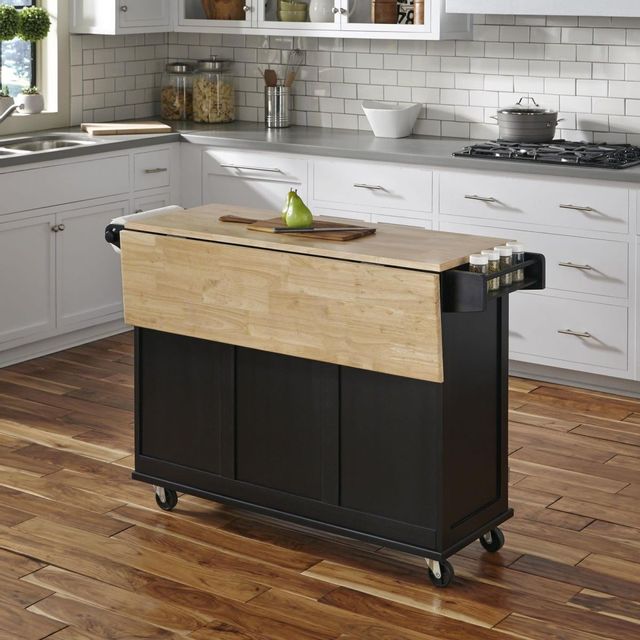 homestyles® Dolly Madison Black Kitchen Cart-3