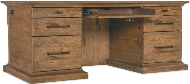 Hooker® Furniture Big Sky Vintage Natural Executive Desk-0