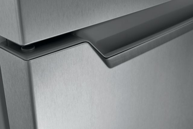 Frigidaire® 10.1 Cu. Ft. Brushed Steel Top Freezer Refrigerator 24