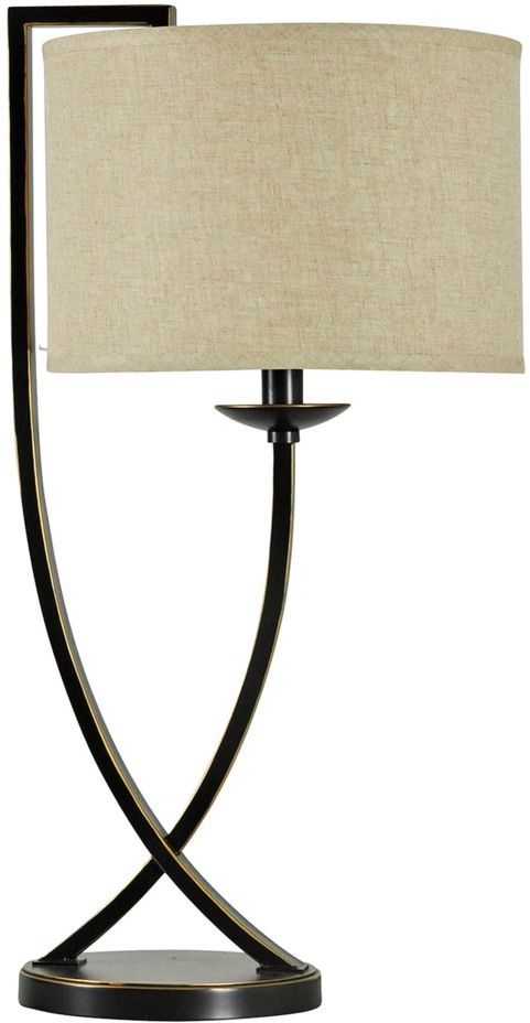 StyleCraft Bronze Crossed Arm Table Lamp