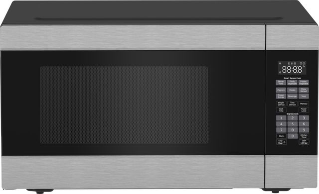 Beko 2.2 Cu. Ft. Stainless Steel with Black Glass Built In Microwave-3