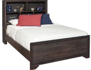 Samuel Lawrence Furniture Granite Falls Brown Youth Full Bed With Bookcase