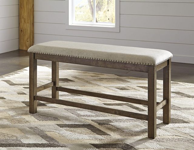 Signature Design by Ashley® Moriville Beige Counter Height Dining Bench 1