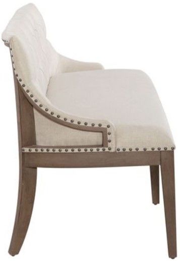 Liberty Americana Farmhouse Beige/Dusty Taupe Shelter Dining Bench-2