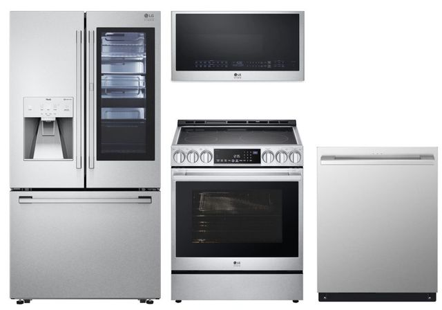 LG Studio Front Control Electric Range Kitchen Package