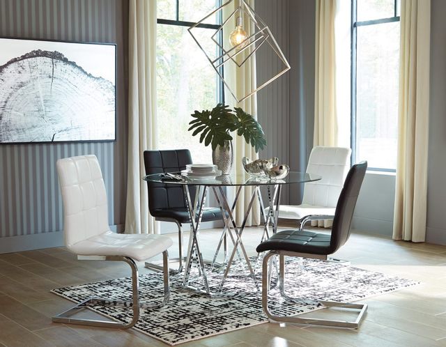 Signature Design by Ashley® Madanere Black/Chrome Dining Upholstered Side Chair 5