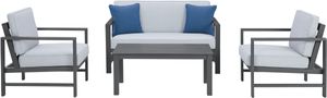 Signature Design by Ashley® Fynnegan 4-Piece Gray Outdoor Seating Set