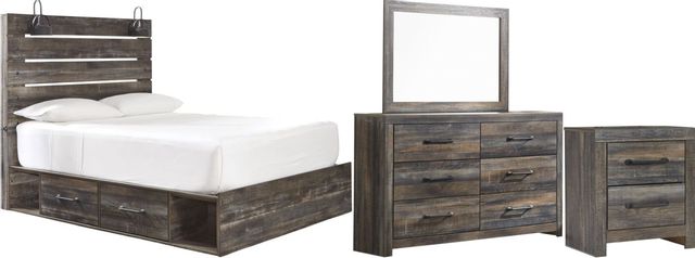 Signature Design by Ashley® Drystan 4-Piece Multi Queen Panel Storage Bed Set