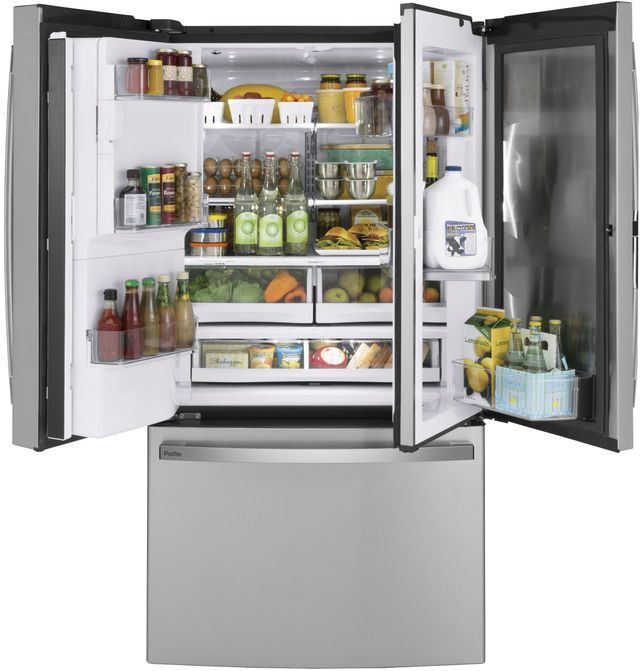 GE Profile™ 27.8 Cu. Ft. Black Stainless Steel French Door Refrigerator 18