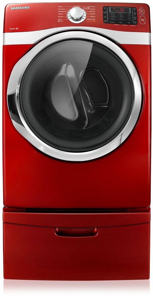 Samsung 7.5 Cu. Ft. Red Electric Dryer 1
