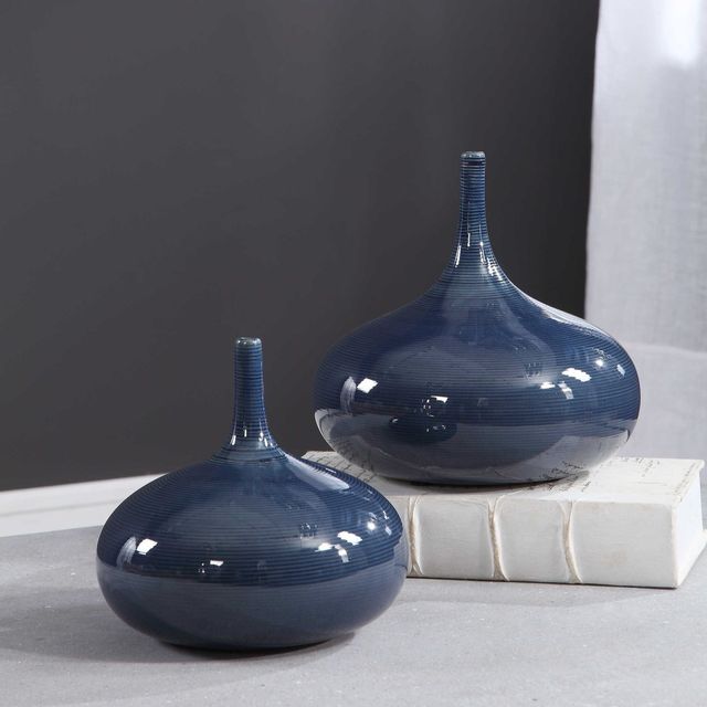 Uttermost® Zayan Blue Vases-1