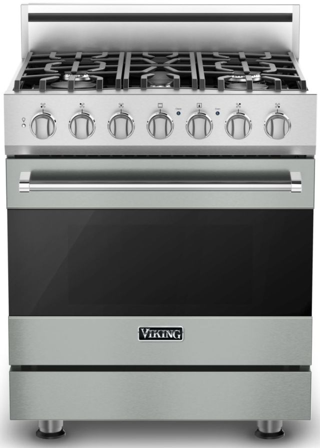 Viking® 3 Series 30" Alluvial Blue Pro Style Dual Fuel Natural Gas Range 21
