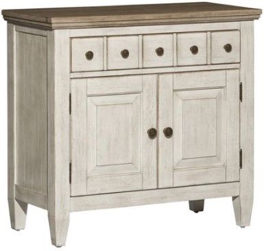 Liberty Heartland Antique White Bedside Chest-0