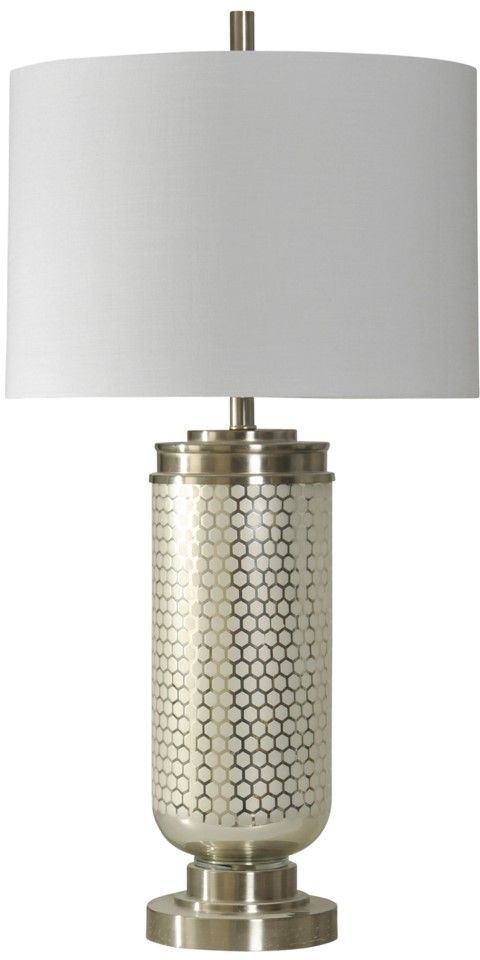 Stylecraft Table Lamp, Honey Comb Glass