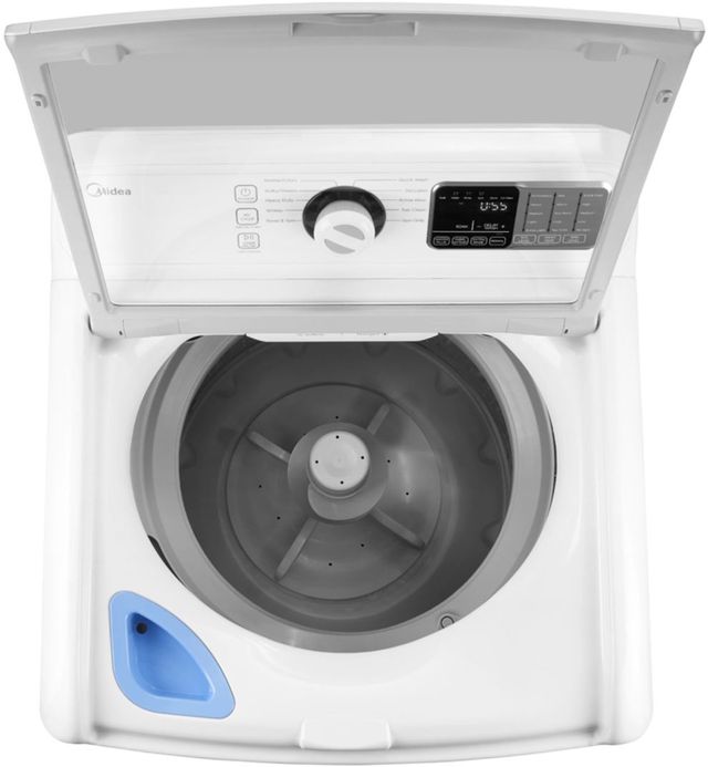 Midea® 4.5 Cu. Ft. Top Load Washer & 7.5 Cu. Ft. Gas Dryer White Laundry Pair 6