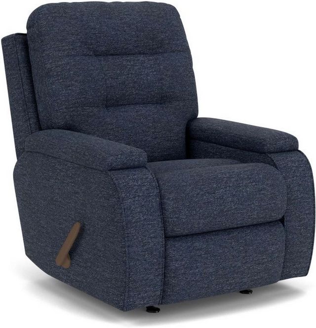 Flexsteel® Kerrie Blue Navy Rocking Recliner 371 Furniture Brainerd, MN