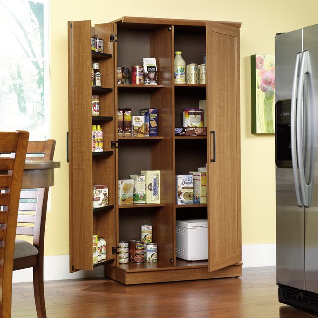 Sauder® HomePlus Sienna Oak® Storage Cabinet, Big Sandy Superstore