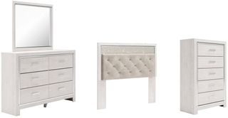 Signature Design by Ashley® Altyra 4-Piece White Queen Panel Headboard Bed Set