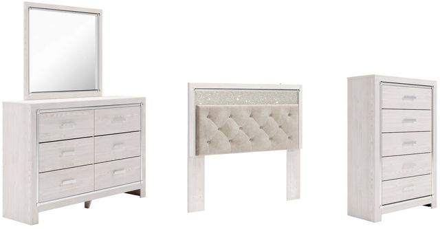 Signature Design by Ashley® Altyra 4-Piece White Queen Panel Headboard Bed Set-0