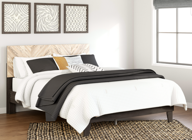 Signature Design by Ashley® Piperton Queen Dark Charcoal Panel Bed-1