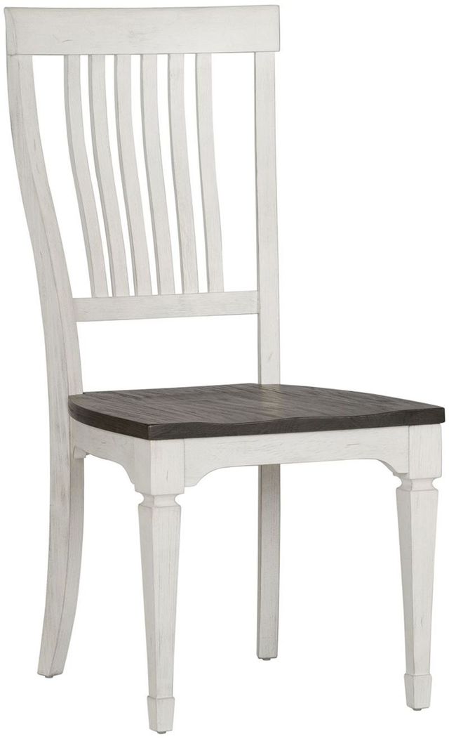 Liberty Furniture Allyson Park Two-Tone Slat Back Side Chair-2