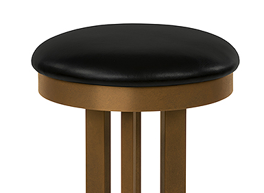 Wesley Allen Bolton Copper Bisque/Cantina Black Bonded Leather 30" Counter Height Stool 1