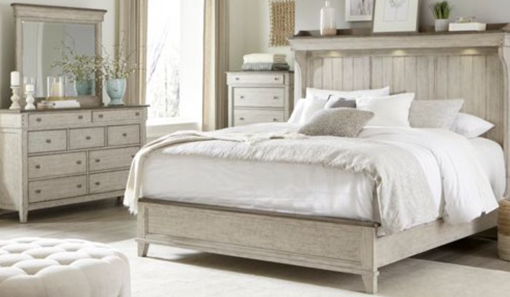 Liberty Ivy Hollow 3-Piece Dusty Taupe/Weathered Linen Queen Bed Set