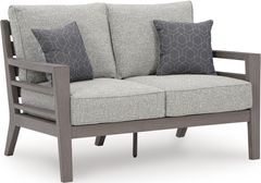 Signature Design by Ashley® Hillside Barn Gray/Brown Outdoor Loveseat with Cushion