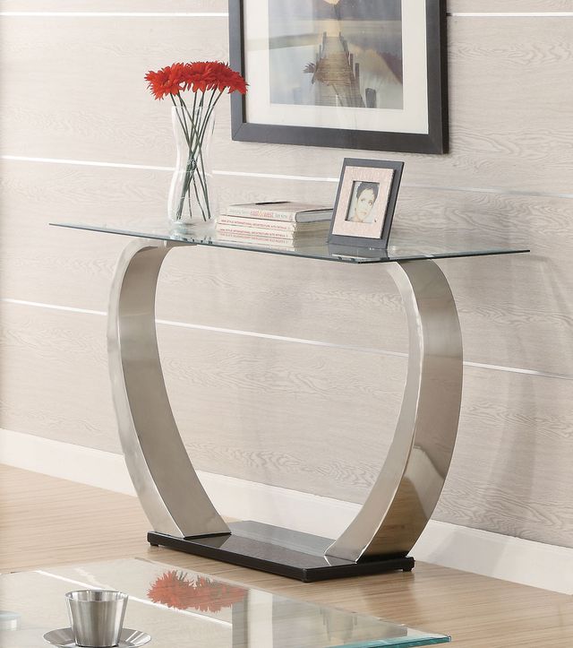 Coaster® Willemse Satin Rectangular Sofa Table 1